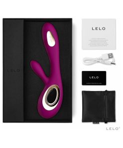 Lelo Soraya Wave Rechargeable Rabbit Vibrator Deep Rose