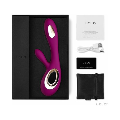 Lelo Soraya Wave Rechargeable Rabbit Vibrator Deep Rose