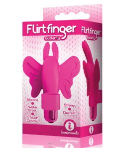 The 9'S Flirt Finger Butterfly Finger Vibrator Pink