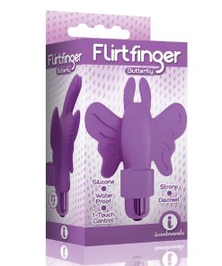 The 9'S Flirt Finger Butterfly Finger Vibrator Purple