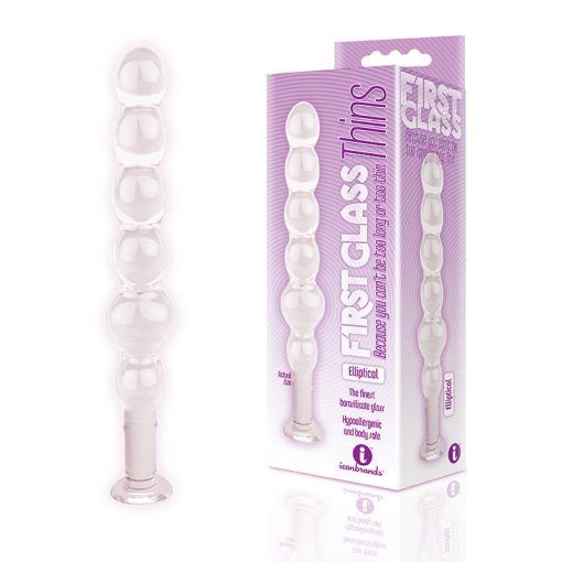 The 9'S Glass Thins Elliptical Glass Plug