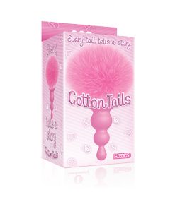 The 9'S Cottontails Silicone Bunny Tail Butt Plug Beaded Pink