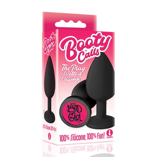 The 9'S Booty Calls Silicone Butt Plug Black Bad Girl