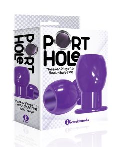 The 9'S Port Hole Hollow Butt Plug Purple