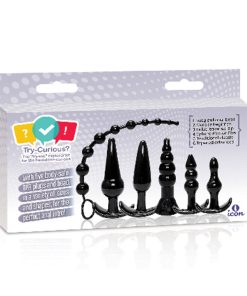 Try-Curious Anal Plug Kit Black