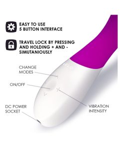 Lelo Mona Wave Rechargeable G-Spot Vibrator Deep Rose
