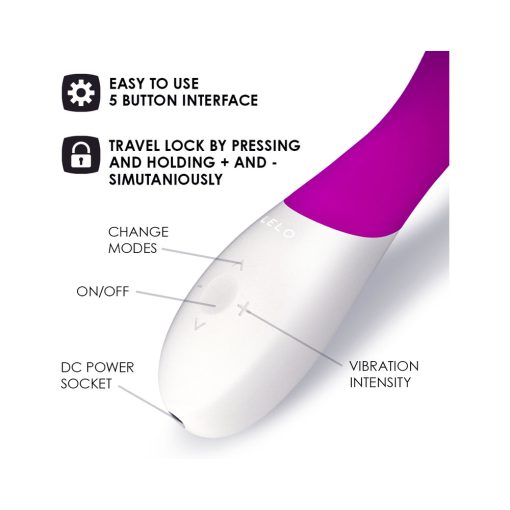 Lelo Mona Wave Rechargeable G-Spot Vibrator Deep Rose - Image 6