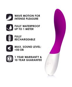 Lelo Mona Wave Rechargeable G-Spot Vibrator Deep Rose