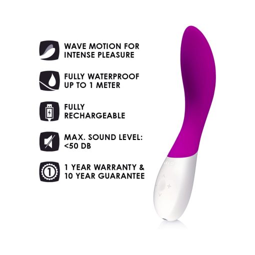 Lelo Mona Wave Rechargeable G-Spot Vibrator Deep Rose - Image 8