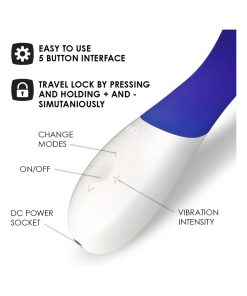 Lelo Mona Wave Rechargeable G-Spot Vibrator Midnight Blue