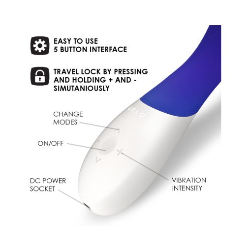 Lelo Mona Wave Rechargeable G-Spot Vibrator Midnight Blue - Image 6