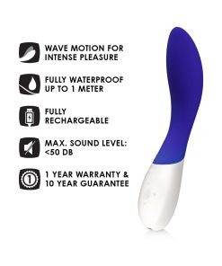 Lelo Mona Wave Rechargeable G-Spot Vibrator Midnight Blue