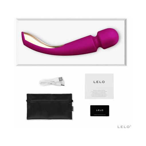 Lelo Smart Wand 2 Large Rechargeable Wand Vibrator Deep Rose