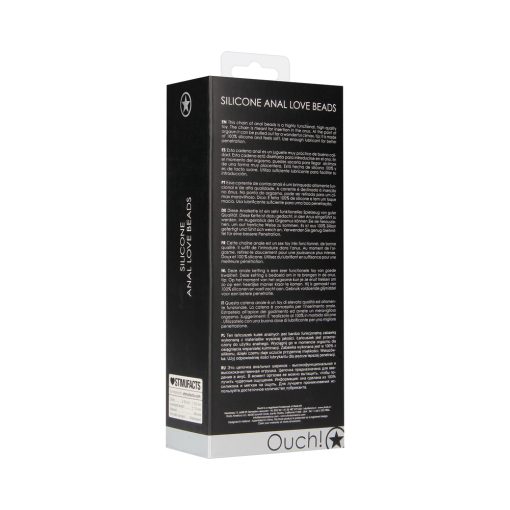 Ouch! Silicone Anal Love Beads Black - Image 2