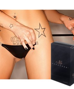 Noir Handmade Panties Open On Side Xl