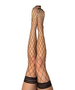 Kixies Michelle Large Net Fishnet Thigh-High Size A