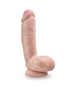 Dr. Skin Glide Realistic 8.5 In. Self-Lubricating Dildo With Balls Beige