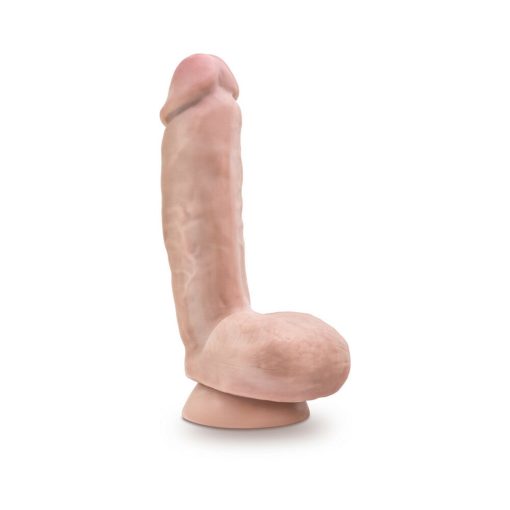 Dr. Skin Glide Realistic 8.5 In. Self-Lubricating Dildo With Balls Beige - Image 3
