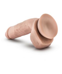 Dr. Skin Glide Realistic 8.5 In. Self-Lubricating Dildo With Balls Beige