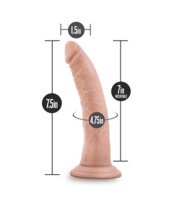 Dr. Skin Glide Realistic 7.5 In. Self-Lubricating Dildo Beige
