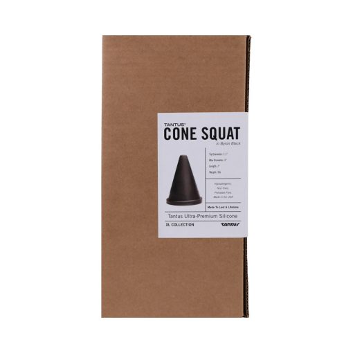 Tantus Cone Squat Dildo Onyx (Box) - Image 3