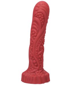 Tantus Groove Textured Dildo True Blood Red (Bag)
