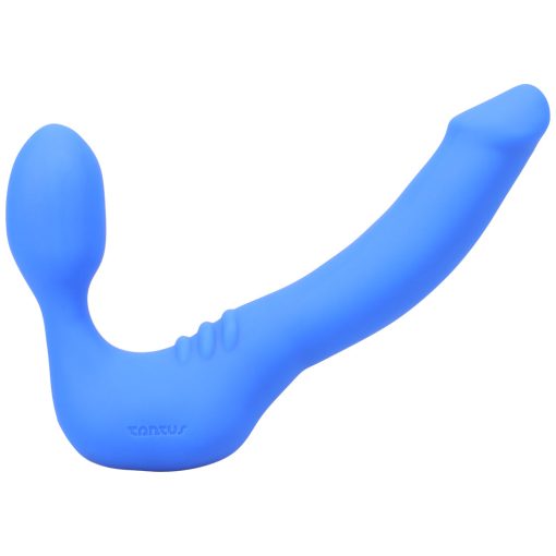 Tantus Strapless Slim Vibrating Strap-On Dildo Azure - Image 2