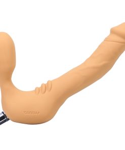 Tantus Real Strapless Slim Vibrating Strap-On Dildo Honey