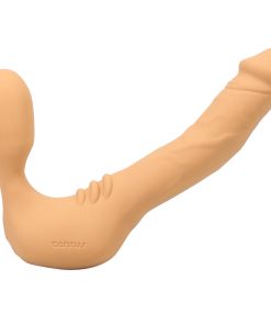 Tantus Real Strapless Slim Vibrating Strap-On Dildo Honey