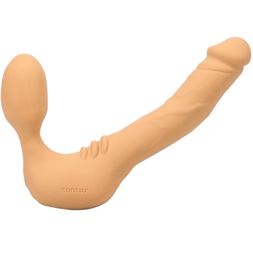 Tantus Real Strapless Slim Vibrating Strap-On Dildo Honey - Image 2