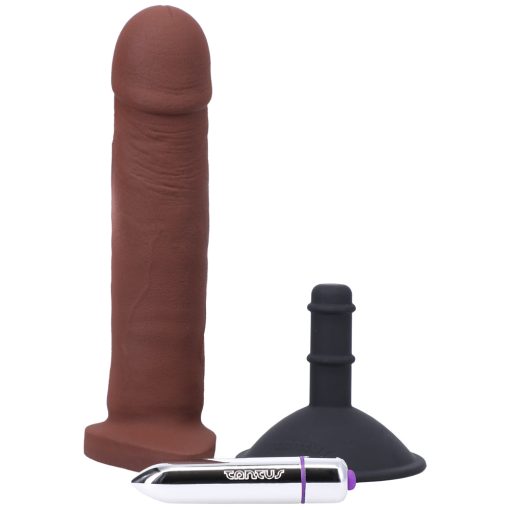 Tantus Alan O2 Dual Density Vibrating Dildo Kit Espresso (Bag) - Image 5