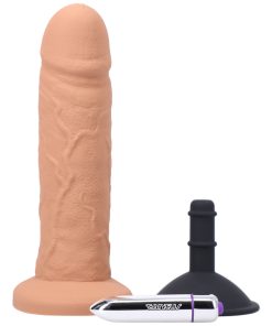 Tantus Sam O2 Vibrating Dual Density Dildo Kit Caramel (Bag)