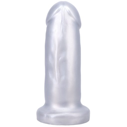 Tantus They/Them Super Soft Dildo Silver - Image 4
