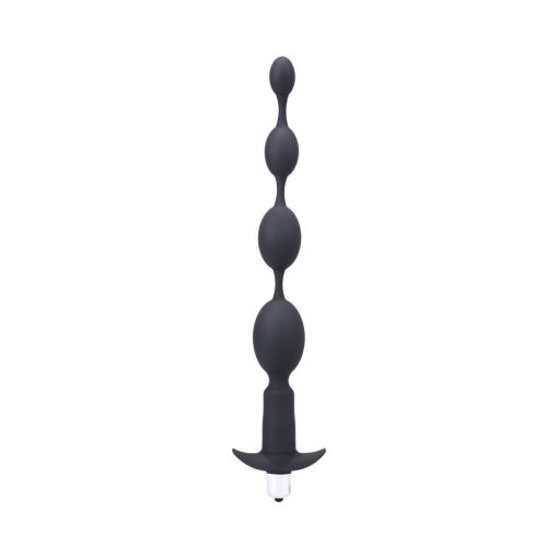 Tantus Vibrating Progressive Beads Vibrating Beaded Anal Plug Black - Image 2