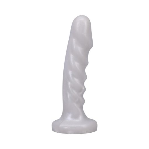 Tantus Echo Vibrating Dildo – Textured Silicone G-Spot Vibe (Pearl White) - Image 4