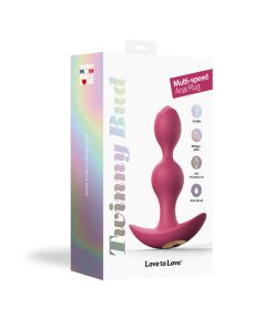 Love To Love Twinny Bud Rechargeable Silicone Multi-Speed Vibrating Anal Plug Plum