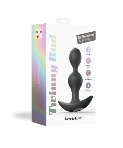 Love To Love Twinny Bud Rechargeable Silicone Multi-Speed Vibrating Anal Plug Black