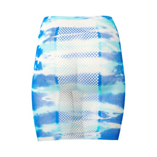 Shots Le Desir Bliss High-Waist Fishnet Skirt & Dazzling Rhinestone Sticker Multi O/S - Image 6