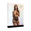 Le Desir Bliss Kiss-Patterned Fishnet Garter Belt Black O/S