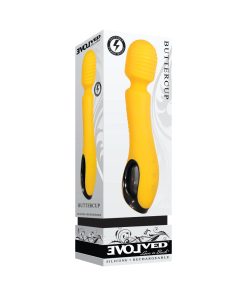 Evolved Buttercup Rechargeable Silicone Wand Vibrator Yellow
