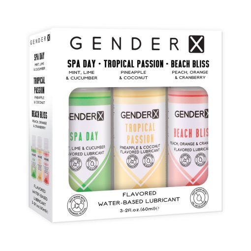 Tropical flavored personal lubricant travel size 3-pack – Gender X