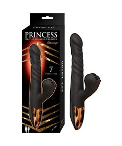 Princess Heat-Up Spinning Thruster – Thrusting & Rotating Vibrator (Black)