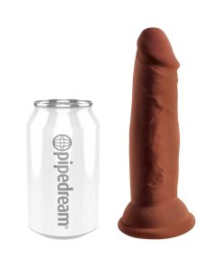 King Cock Plus 6 In. Triple Density Cock Realistic Dildo With Suction Cup Brown