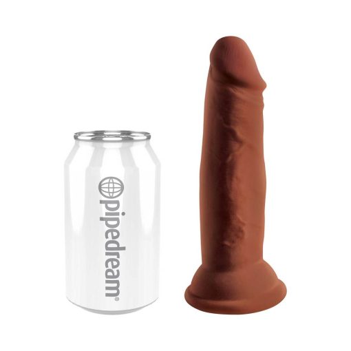 King Cock Plus 6 In. Triple Density Cock Realistic Dildo With Suction Cup Brown - Image 4