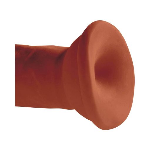 King Cock Plus 6 In. Triple Density Cock Realistic Dildo With Suction Cup Brown - Image 5
