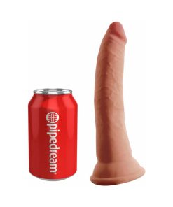 King Cock Plus 7 In. Triple Density Cock Realistic Dildo With Suction Cup Tan