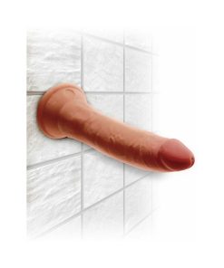 King Cock Plus 7 In. Triple Density Cock Realistic Dildo With Suction Cup Tan