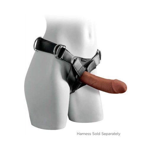 King Cock Plus 8 In. Triple Density Cock Realistic Dildo With Suction Cup Brown - Image 4