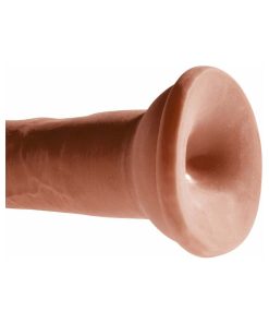 King Cock Plus 8 In. Triple Density Cock Realistic Dildo With Suction Cup Brown