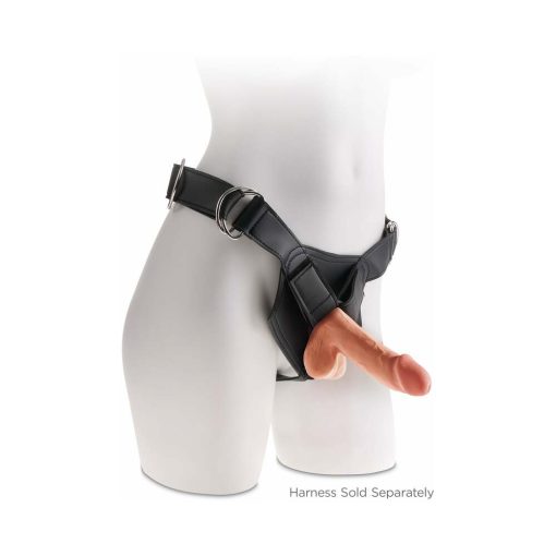King Cock Plus 6.5 In. Triple Density Cock With Balls Realistic Suction Cup Dildo Tan - Image 4